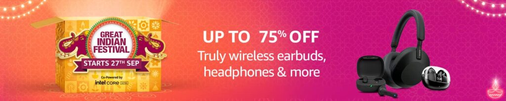 Amazon Great Indian Sale 2024 - Upto 75% OFF on Headphones, Earphones, TWS, Neckbands