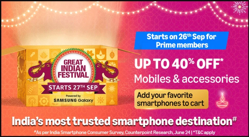 up to 40% OFF on Mobiles and accessories - Amazon Great Indian Festival 2024