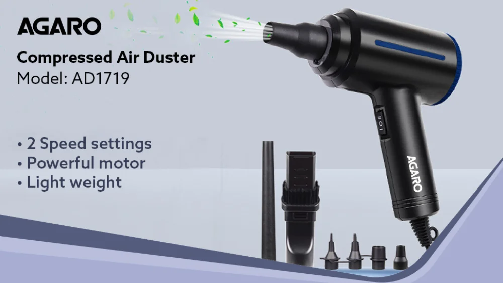 Agaro Compressed Air Duster AD1719 – air blower air duster for electronics
