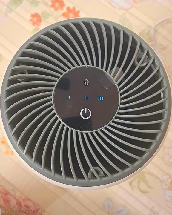 levoit core mini air purifier control panel used to operate the purifier